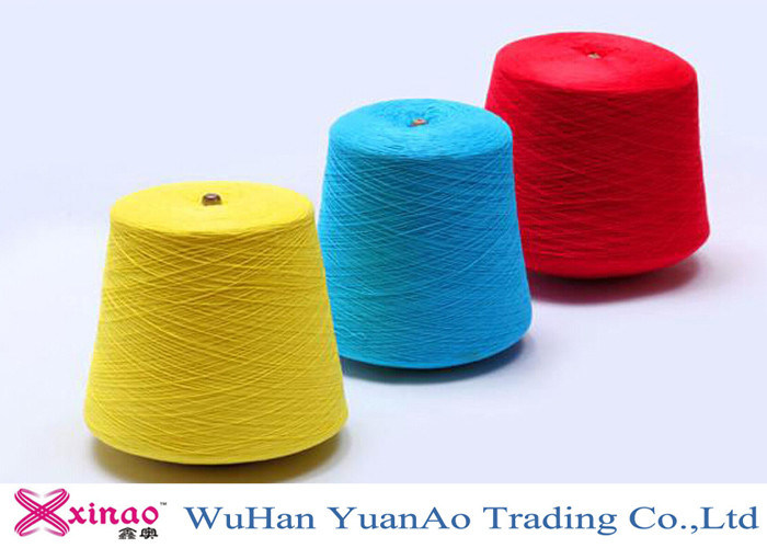 Ring Spun Polyester Yarn For Sewing Thread , Custom Colorful Polyester