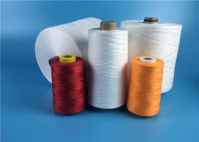 OEKOTEX 100 Virgin Spun Polyester Yarn Raw White On Paper Cone For