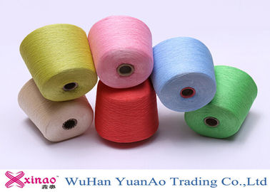 Virgin Bright Dyed Polyester Yarn , Colorful Polyester Spun Two For One Yarn Multi Color