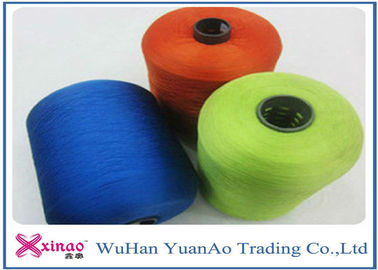 Spun High Tenacity Polyester Yarn , Colorful High Strength  Spun Yarn for Sewing
