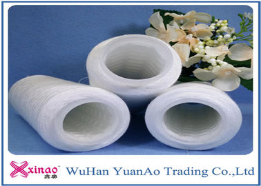 602 603 Raw White Bright  Spun Polyester Yarn / Yarn On Dye Tube For Sewing Yarn