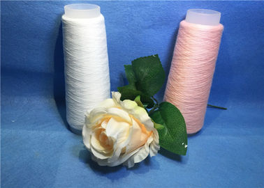 Bleaching White Pink 100 Polyester Spun Yarn With Yizheng Fiber