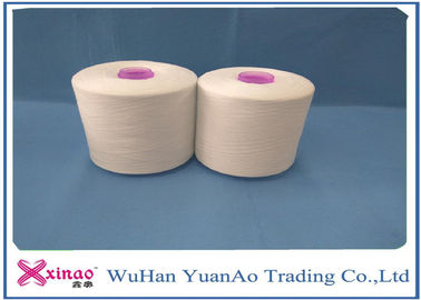 1.2DX38MM Fiber Raw White Spun Polyester Yarn / Core Spun Polyester Sewing Thread