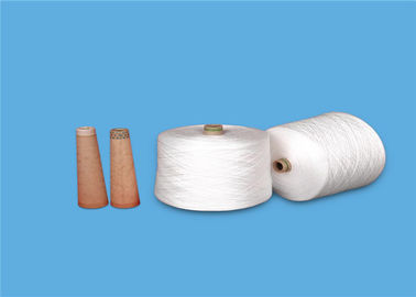 Raw white pattern 100% sewing spun polyester yarn Eco - Friendly