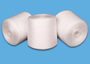 Raw White 100% Spun Polyester Sewing Thread Yarn Count 60/2 Plastic Dye Cone Yarn
