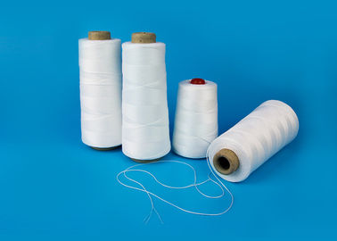 100% Spun Polyester Thread Raw White Yarn 50 / 2 Raw White Virgin PPSF Yarn