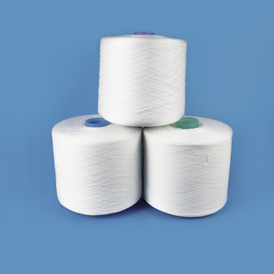 100 Percent Virgin Raw White 60 / 3  40/2 Spun Polyester Yarn on Plastic Cone