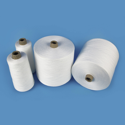 Bright Paper Cone Spun Polyester Yarn Raw White Bright