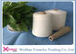 High Strength Raw White 100 Spun Polyester Yarn Z Twist For Knitting , 17cm Cone