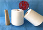 Nature White 100 Spun Polyester Yarn Shrink Resistance For Knitting / Sewing